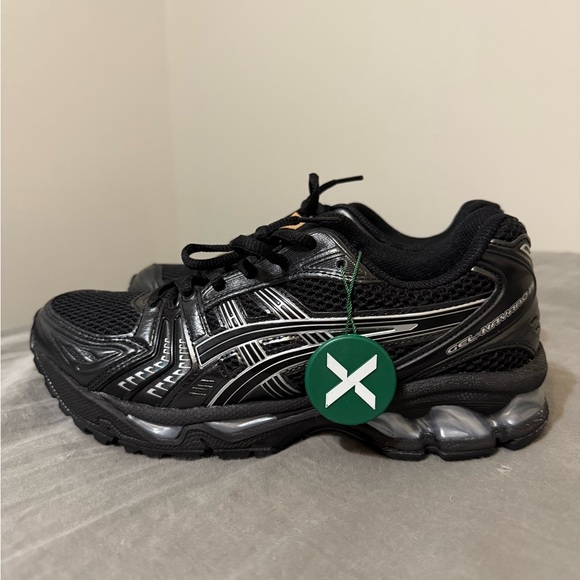 Asics Gel-Kayano 14 Black and Silver Sneakers - Picture 1 of 4